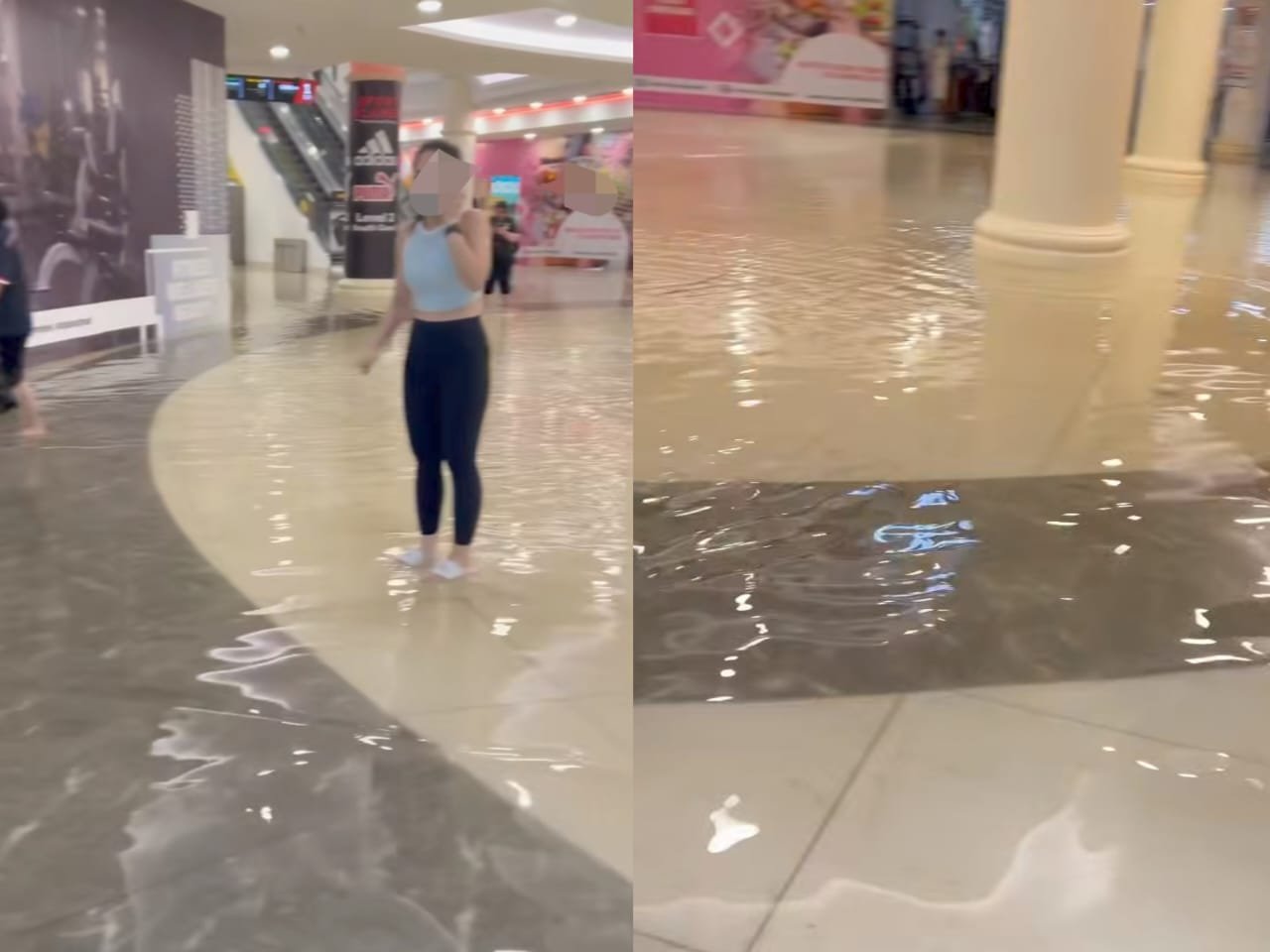 The Mines பேரங்காடியில் புகுந்த வெள்ளம்; கடைகள் அடைப்பு