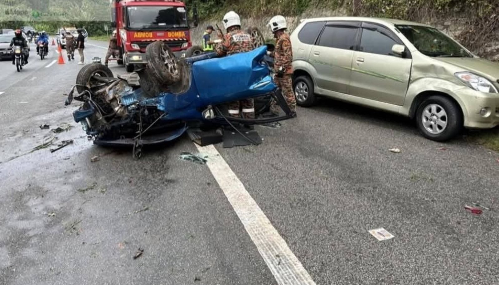 சாலை விபத்தில் தாய் பலி; தந்தையும் 6 வயது மகளும் காயம்