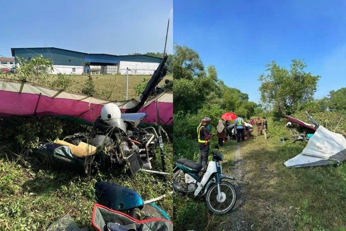 தைப்பிங் Tekah விமான நிலையத்தில் சிறுரக விமானம் விபத்து; விமானியும் பயிற்சியாளரும் காயம்