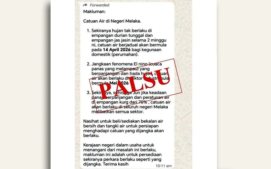 மலாக்காவில் நீர் பங்கீடா? மாநில அரசு மறுப்பு