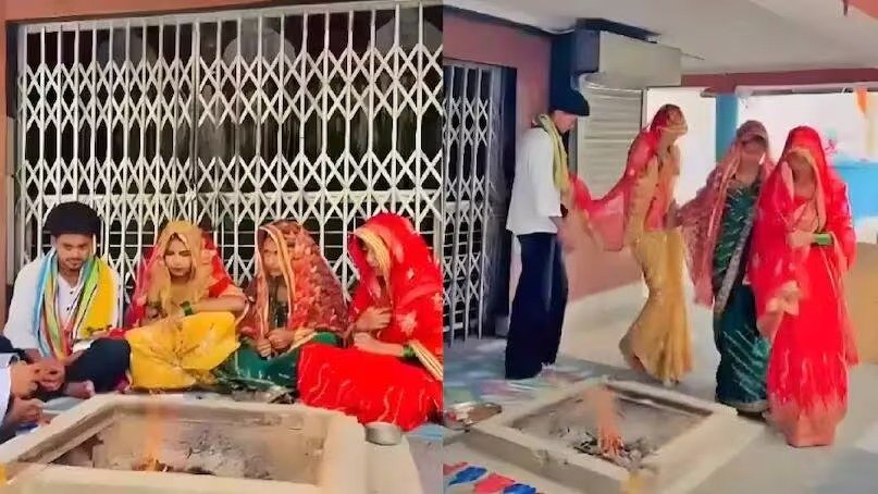 உத்தரப் பிரதேசத்தில் விசித்திர திருமணம்: பிரிய மனமின்றி ஒரே ஆடவரை மணந்த உடன்பிறந்த 3 சகோதரிகள்