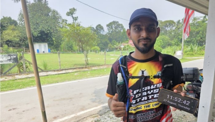 வலியைத் தாண்டி தொடரும் சாதனைப் பயணம்; 3ஆம் நாளில் கூனுங் ஹித்தாம் நோக்கி லோகசந்திரன்